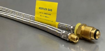 KEEFLEX 33 SERIES Stainless Steel Braided Gas Hose 330823 -KEEFLEX 33 SERIES Stainless Steel Braided Gas Hose 330823